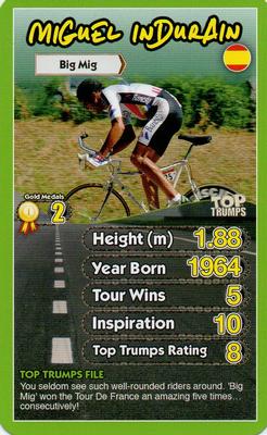 2015 Top Trumps Cycling Heroes #NNO Miguel Indurain Front